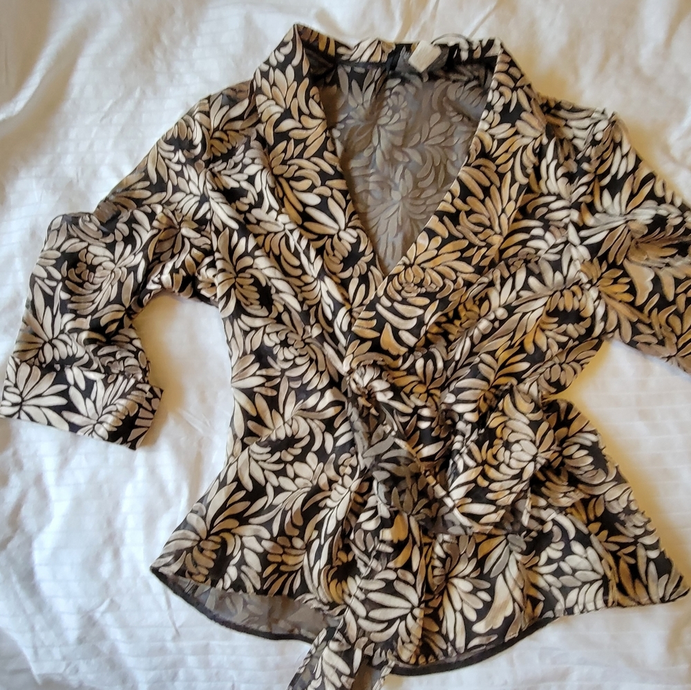 Gold Devore Evening Jacket by Alex Size 1X